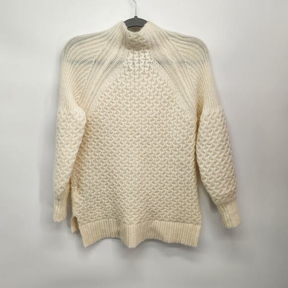 Anthropologie Cream Alpaca Blend Bia Chunky Knit Tunic Sweater Women's XS - Picture 11 of 11